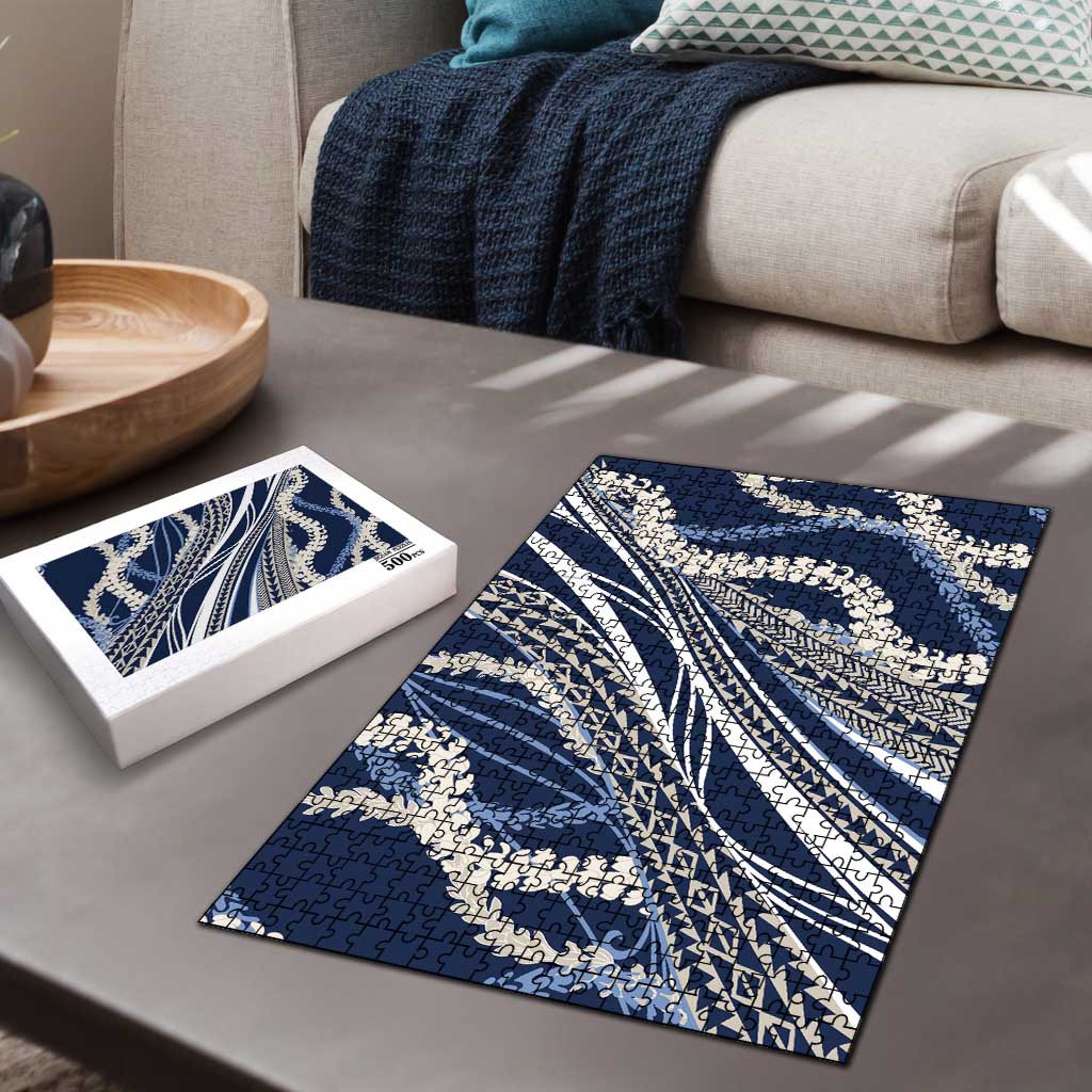Polynesian Puakeniken Pikake Twisted Lei Puzzle Navy Blue - Polynesian Pride