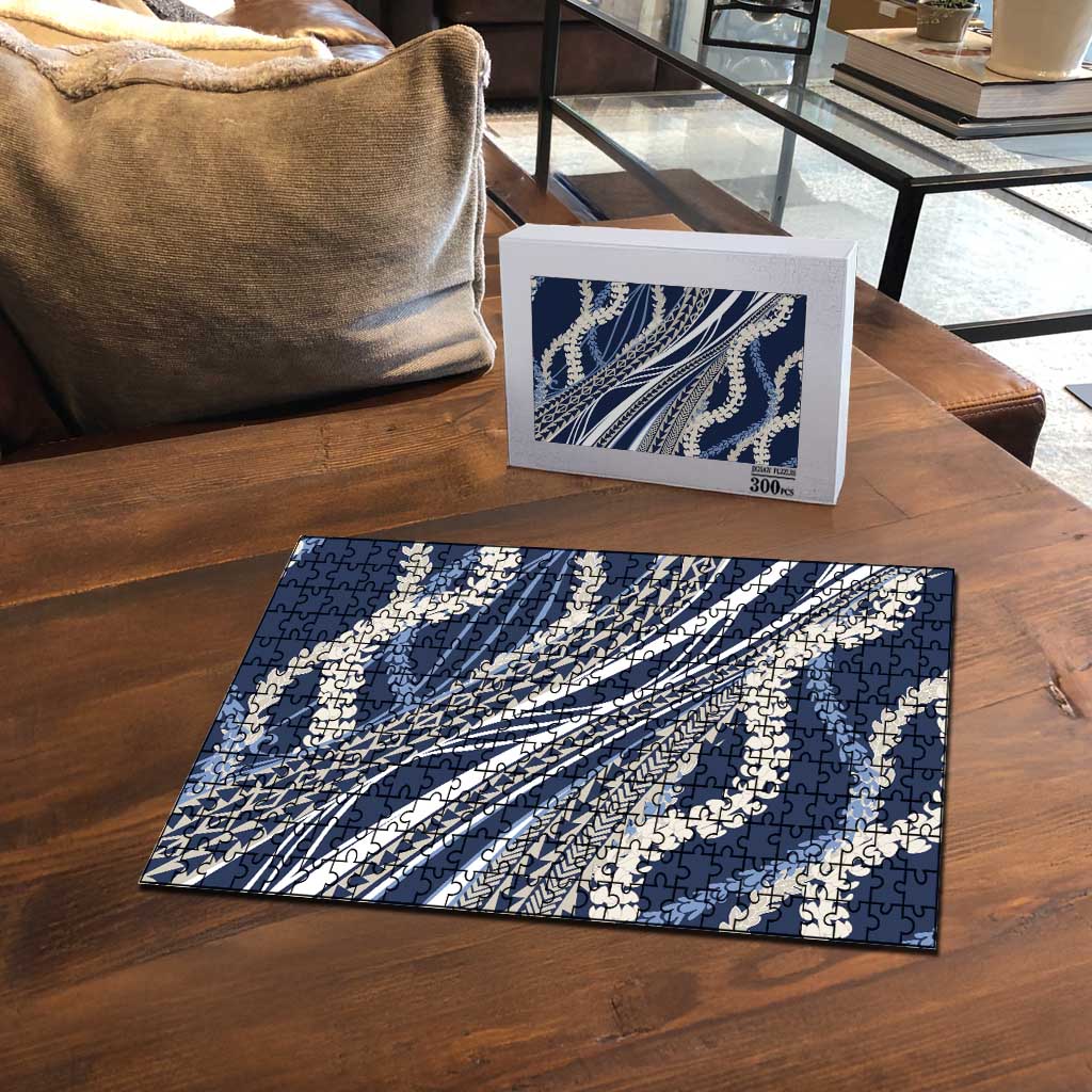 Polynesian Puakeniken Pikake Twisted Lei Puzzle Navy Blue - Polynesian Pride