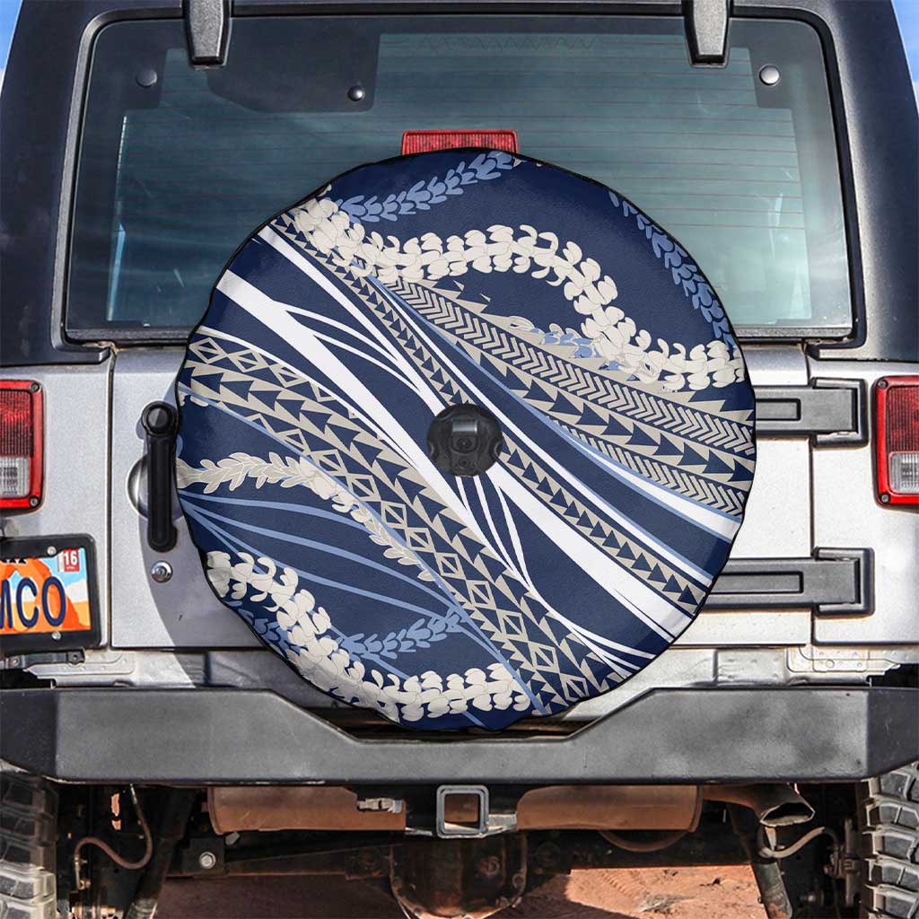 Polynesian Puakeniken Pikake Twisted Lei Spare Tire Cover Navy Blue LT7 Navy Blue - Polynesian Pride