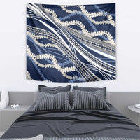 Polynesian Puakeniken Pikake Twisted Lei Tapestry Navy Blue - Polynesian Pride