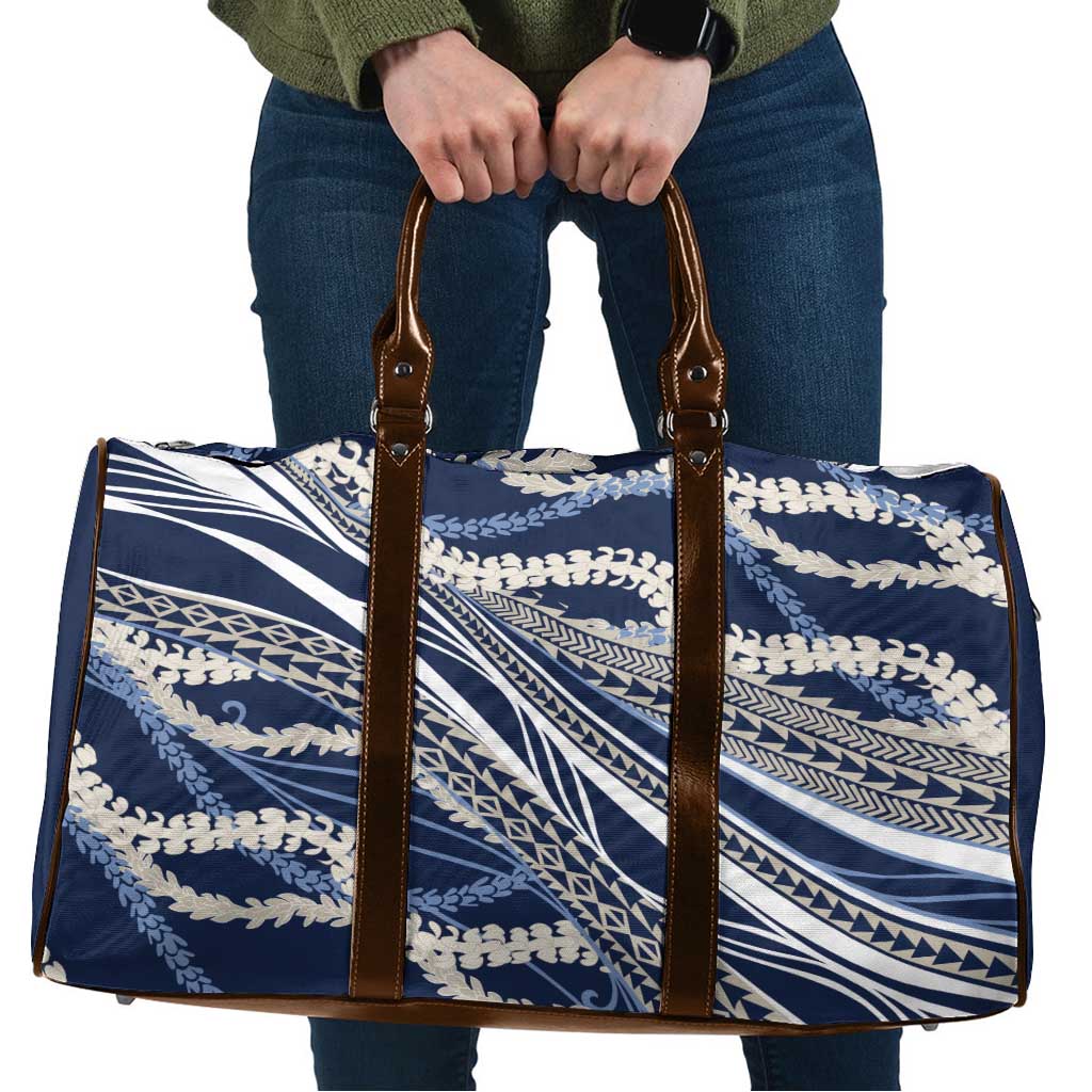 Polynesian Puakeniken Pikake Twisted Lei Travel Bag Navy Blue LT7 Navy Blue - Polynesian Pride