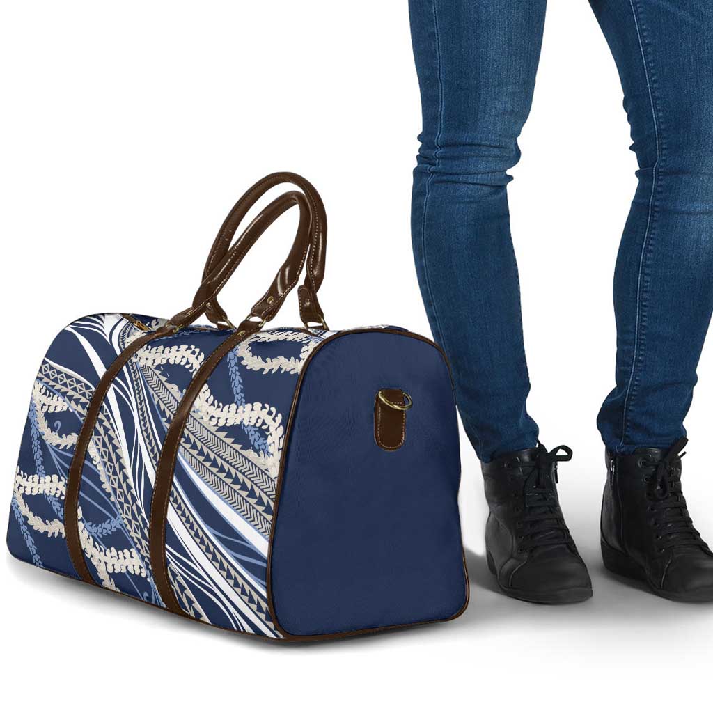 Polynesian Puakeniken Pikake Twisted Lei Travel Bag Navy Blue LT7 - Polynesian Pride