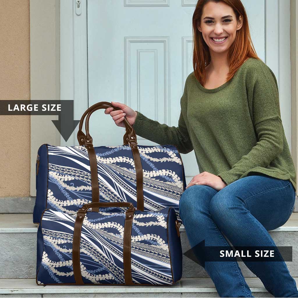Polynesian Puakeniken Pikake Twisted Lei Travel Bag Navy Blue LT7 - Polynesian Pride