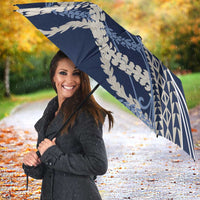 Polynesian Puakeniken Pikake Twisted Lei Umbrella Navy Blue - Polynesian Pride