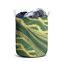 Polynesian Puakeniken Pikake Twisted Lei Laundry Basket Emerald - Polynesian Pride