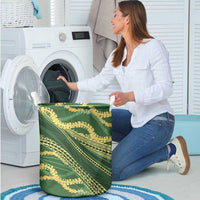 Polynesian Puakeniken Pikake Twisted Lei Laundry Basket Emerald - Polynesian Pride