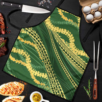 Polynesian Puakeniken Pikake Twisted Lei Apron Emerald - Polynesian Pride