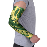 Polynesian Puakeniken Pikake Twisted Lei Arm Sleeves Emerald - Polynesian Pride