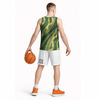Polynesian Puakeniken Pikake Twisted Lei Basketball Jersey Emerald - Polynesian Pride
