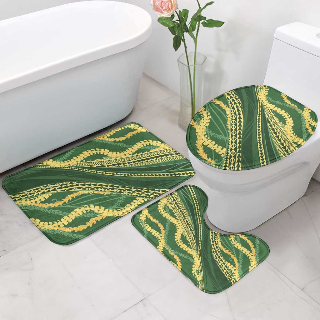 Polynesian Puakeniken Pikake Twisted Lei Bathroom Set Emerald - Polynesian Pride