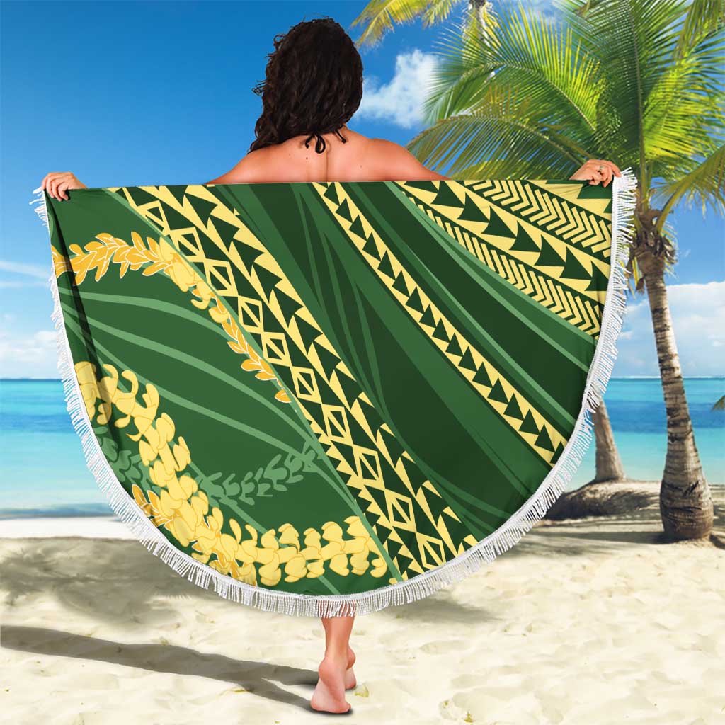 Polynesian Puakeniken Pikake Twisted Lei Beach Blanket Emerald - Polynesian Pride