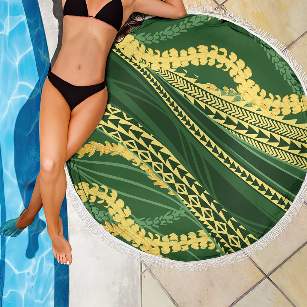 Polynesian Puakeniken Pikake Twisted Lei Beach Blanket Emerald - Polynesian Pride