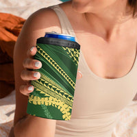 Polynesian Puakeniken Pikake Twisted Lei 4 in 1 Can Cooler Tumbler Emerald - Polynesian Pride