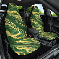 Polynesian Puakeniken Pikake Twisted Lei Car Seat Cover Emerald - Polynesian Pride