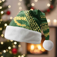 Polynesian Puakeniken Pikake Twisted Lei Christmas Santa Hat Emerald - Polynesian Pride