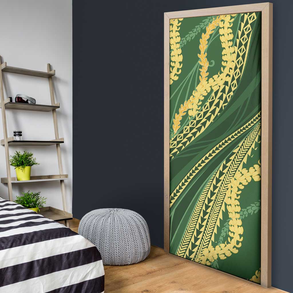 Polynesian Puakeniken Pikake Twisted Lei Door Cover Emerald - Polynesian Pride