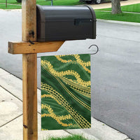 Polynesian Puakeniken Pikake Twisted Lei Garden Flag Emerald - Polynesian Pride