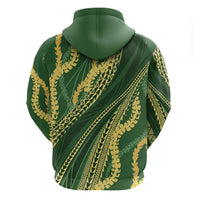 Polynesian Puakeniken Pikake Twisted Lei Hoodie Emerald - Polynesian Pride