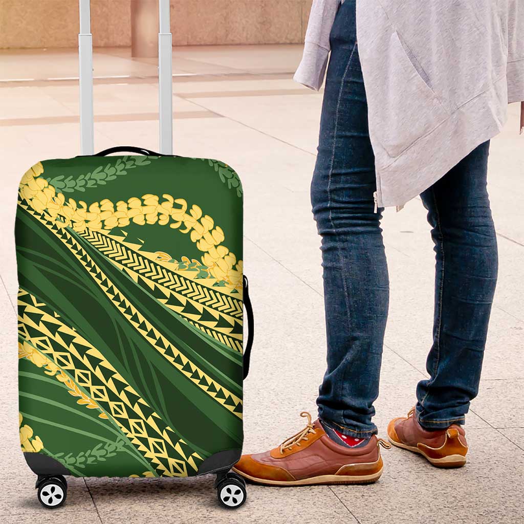 Polynesian Puakeniken Pikake Twisted Lei Luggage Cover Emerald LT7 Emerald - Polynesian Pride