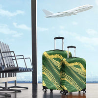 Polynesian Puakeniken Pikake Twisted Lei Luggage Cover Emerald - Polynesian Pride