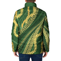 Polynesian Puakeniken Pikake Twisted Lei Padded Jacket Emerald - Polynesian Pride