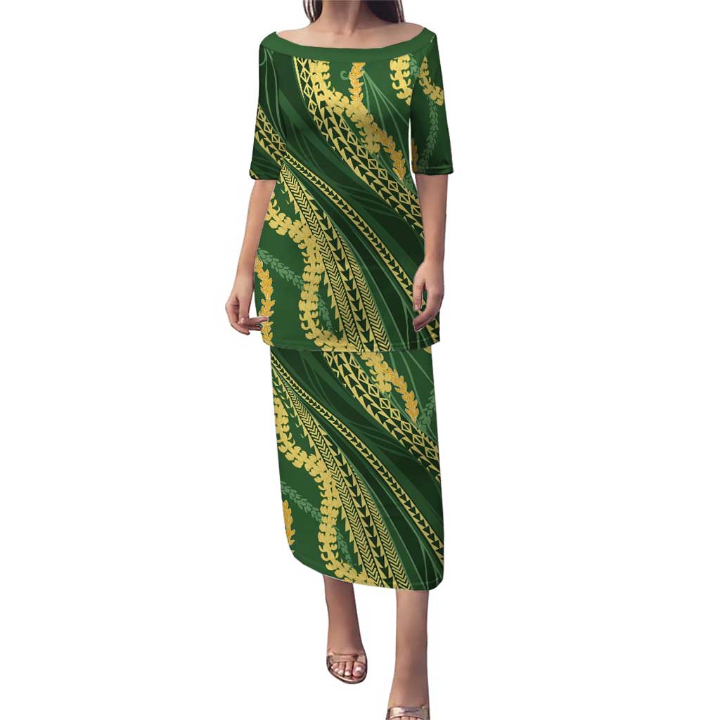 Polynesian Puakeniken Pikake Twisted Lei Puletasi Emerald - Polynesian Pride