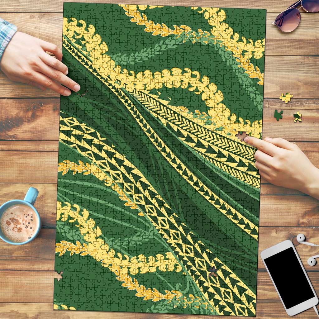 Polynesian Puakeniken Pikake Twisted Lei Puzzle Emerald - Polynesian Pride