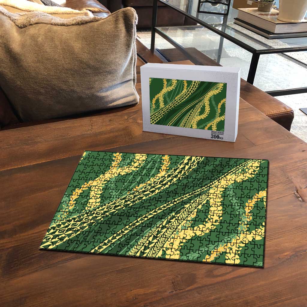 Polynesian Puakeniken Pikake Twisted Lei Puzzle Emerald - Polynesian Pride