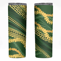 Polynesian Puakeniken Pikake Twisted Lei Skinny Tumbler Emerald - Polynesian Pride