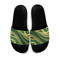 Polynesian Puakeniken Pikake Twisted Lei Slide Sandals Emerald - Polynesian Pride