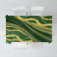 Polynesian Puakeniken Pikake Twisted Lei Tablecloth Emerald - Polynesian Pride