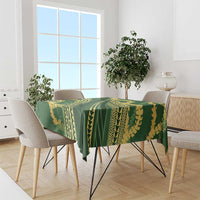 Polynesian Puakeniken Pikake Twisted Lei Tablecloth Emerald - Polynesian Pride