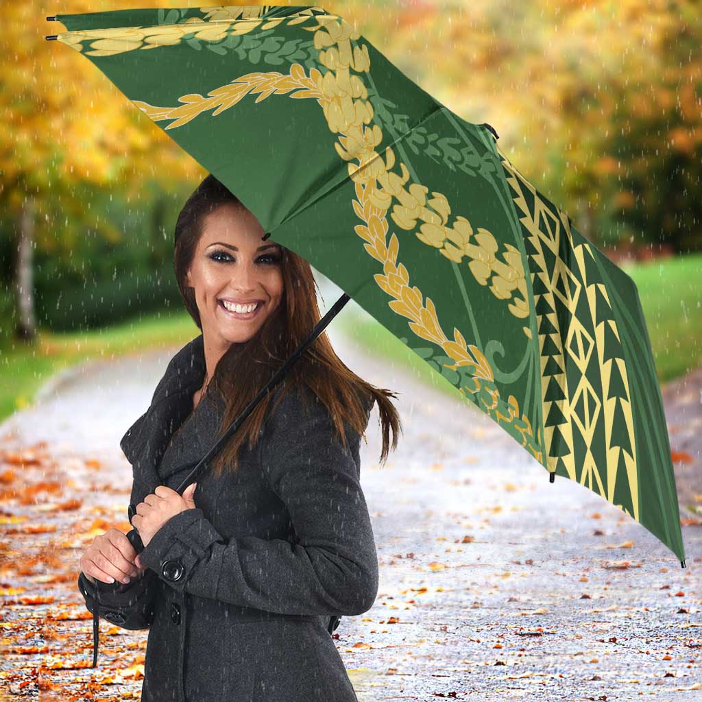 Polynesian Puakeniken Pikake Twisted Lei Umbrella Emerald - Polynesian Pride