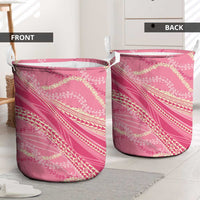 Polynesian Puakeniken Pikake Twisted Lei Laundry Basket Rose Pink - Polynesian Pride