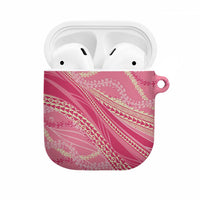 Polynesian Puakeniken Pikake Twisted Lei AirPods Case Rose Pink - Polynesian Pride