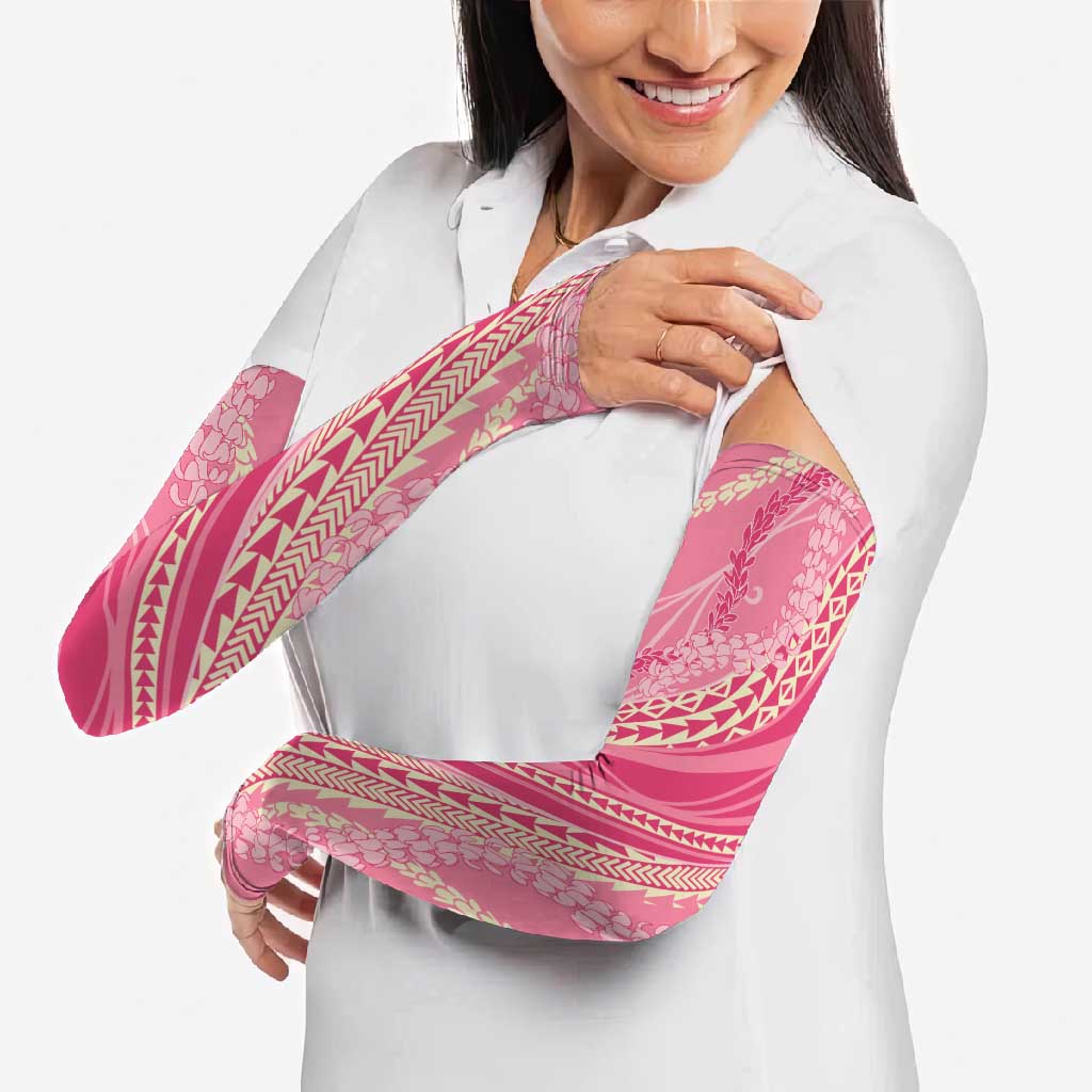 Polynesian Puakeniken Pikake Twisted Lei Arm Sleeves Rose Pink - Polynesian Pride