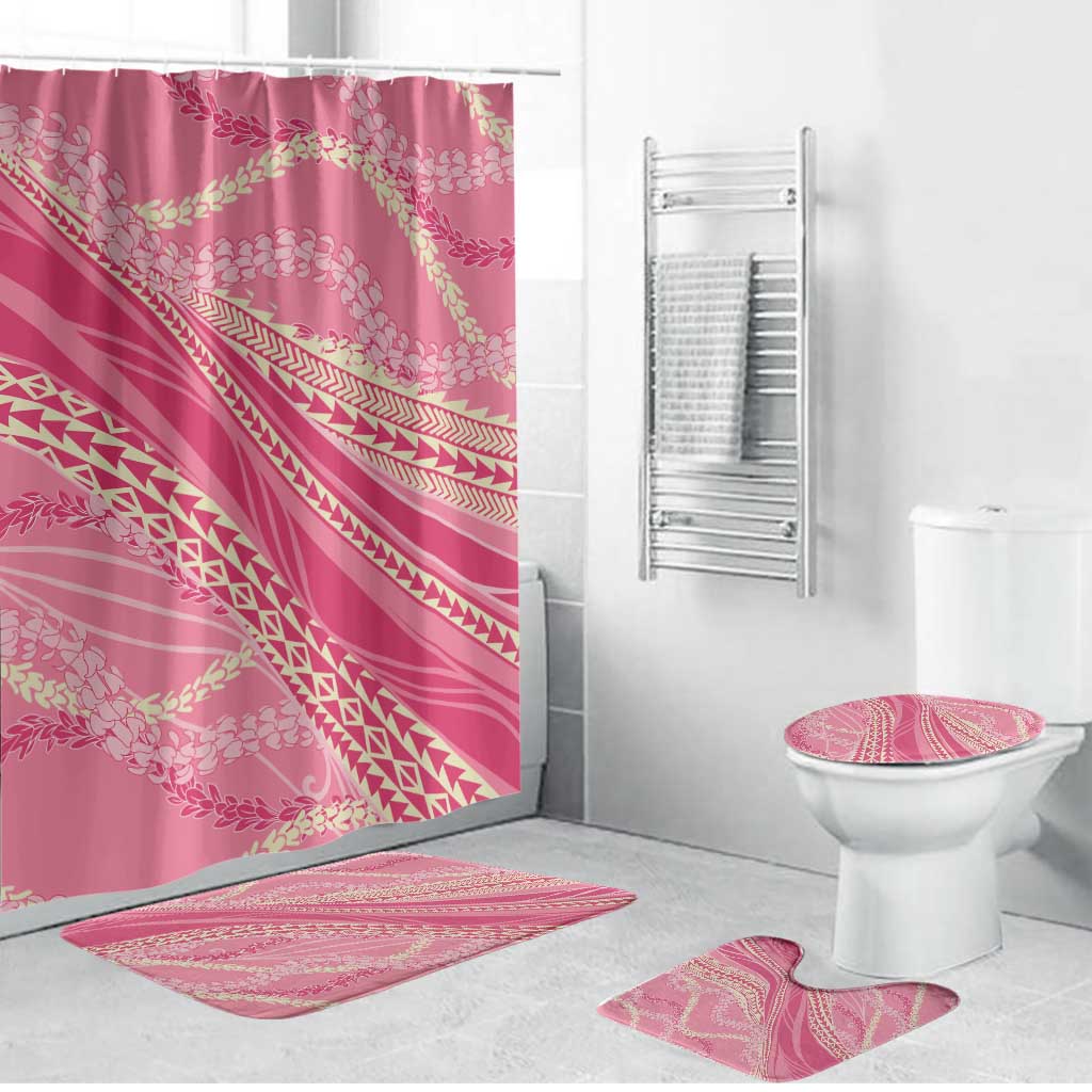 Polynesian Puakeniken Pikake Twisted Lei Bathroom Set Rose Pink - Polynesian Pride