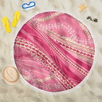 Polynesian Puakeniken Pikake Twisted Lei Beach Blanket Rose Pink - Polynesian Pride