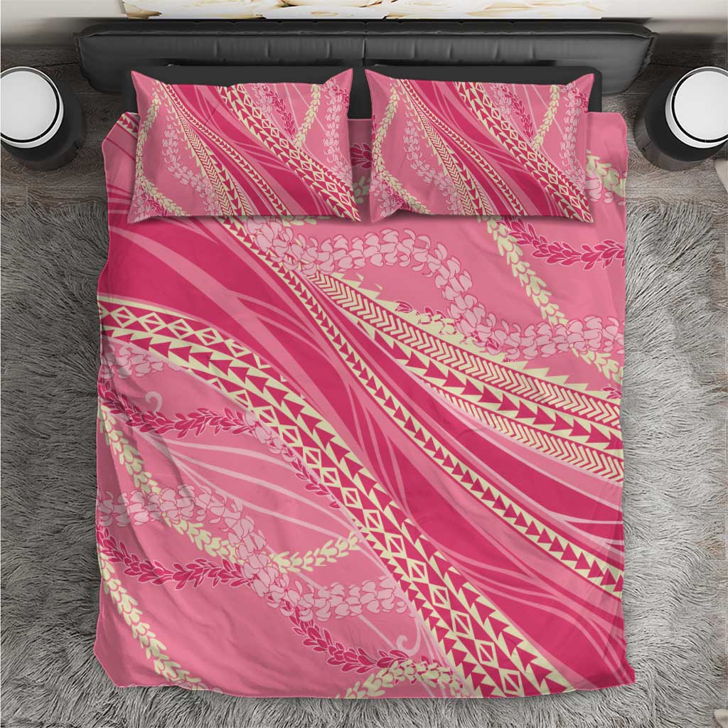 Polynesian Puakeniken Pikake Twisted Lei Bedding Set Rose Pink - Polynesian Pride