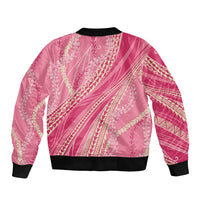 Polynesian Puakeniken Pikake Twisted Lei Bomber Jacket Rose Pink - Polynesian Pride