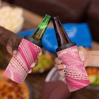 Polynesian Puakeniken Pikake Twisted Lei 4 in 1 Can Cooler Tumbler Rose Pink - Polynesian Pride