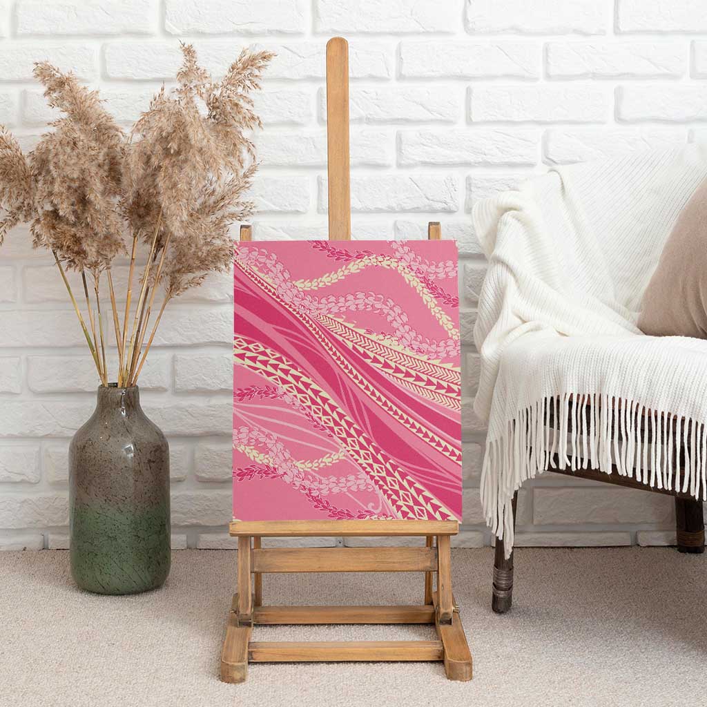 Polynesian Puakeniken Pikake Twisted Lei Canvas Wall Art Rose Pink - Polynesian Pride