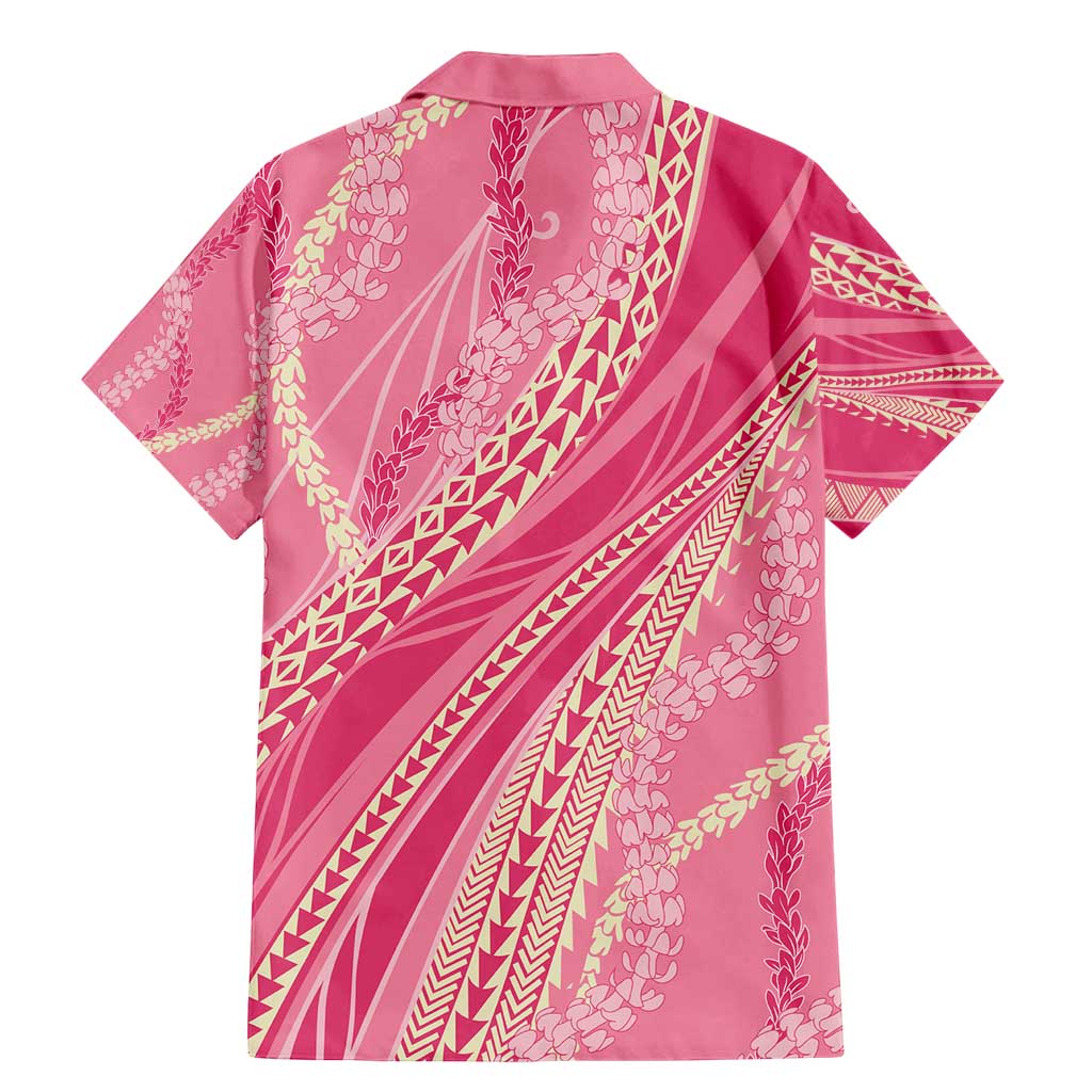 Polynesian Puakeniken Pikake Twisted Lei Family Matching Mermaid Dress and Hawaiian Shirt Rose Pink - Polynesian Pride