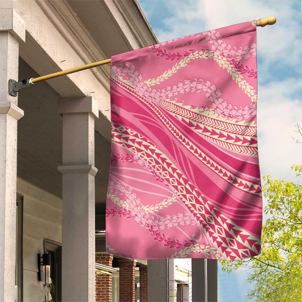 Polynesian Puakeniken Pikake Twisted Lei Garden Flag Rose Pink - Polynesian Pride