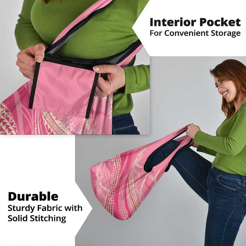 Polynesian Puakeniken Pikake Twisted Lei Grocery Bag Rose Pink - Polynesian Pride