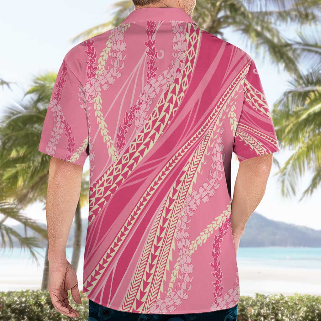 Polynesian Puakeniken Pikake Twisted Lei Hawaiian Shirt Rose Pink - Polynesian Pride