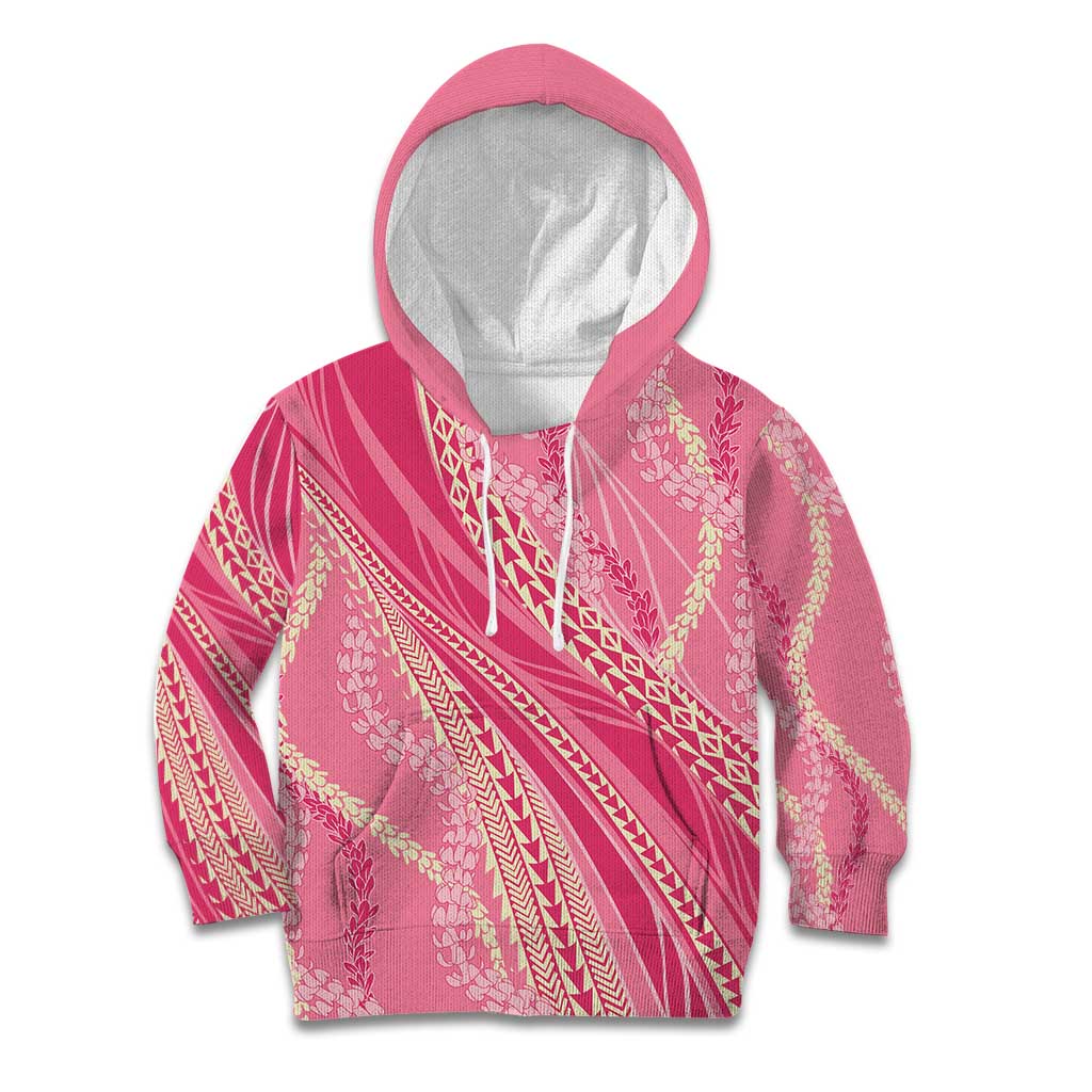 Polynesian Puakeniken Pikake Twisted Lei Kid Hoodie Rose Pink LT7 Hoodie Rose Pink - Polynesian Pride