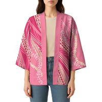 Polynesian Puakeniken Pikake Twisted Lei Kimono Rose Pink - Polynesian Pride