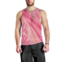 Polynesian Puakeniken Pikake Twisted Lei Men Tank Top Rose Pink - Polynesian Pride