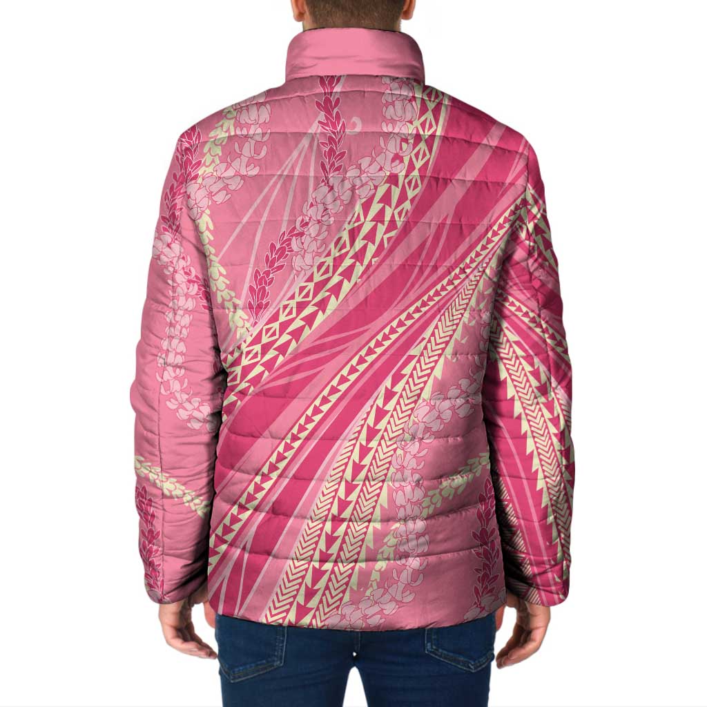 Polynesian Puakeniken Pikake Twisted Lei Padded Jacket Rose Pink - Polynesian Pride